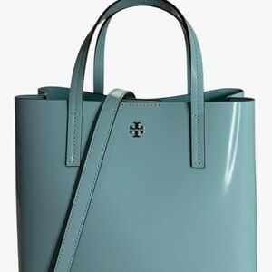 New With Tag Tory Burch Teal Leather Tote
